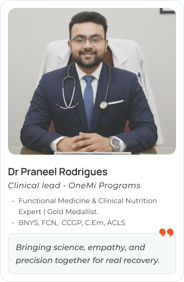 Dr Praneel Rodrigues — Clinical lead, OneMi Programs
